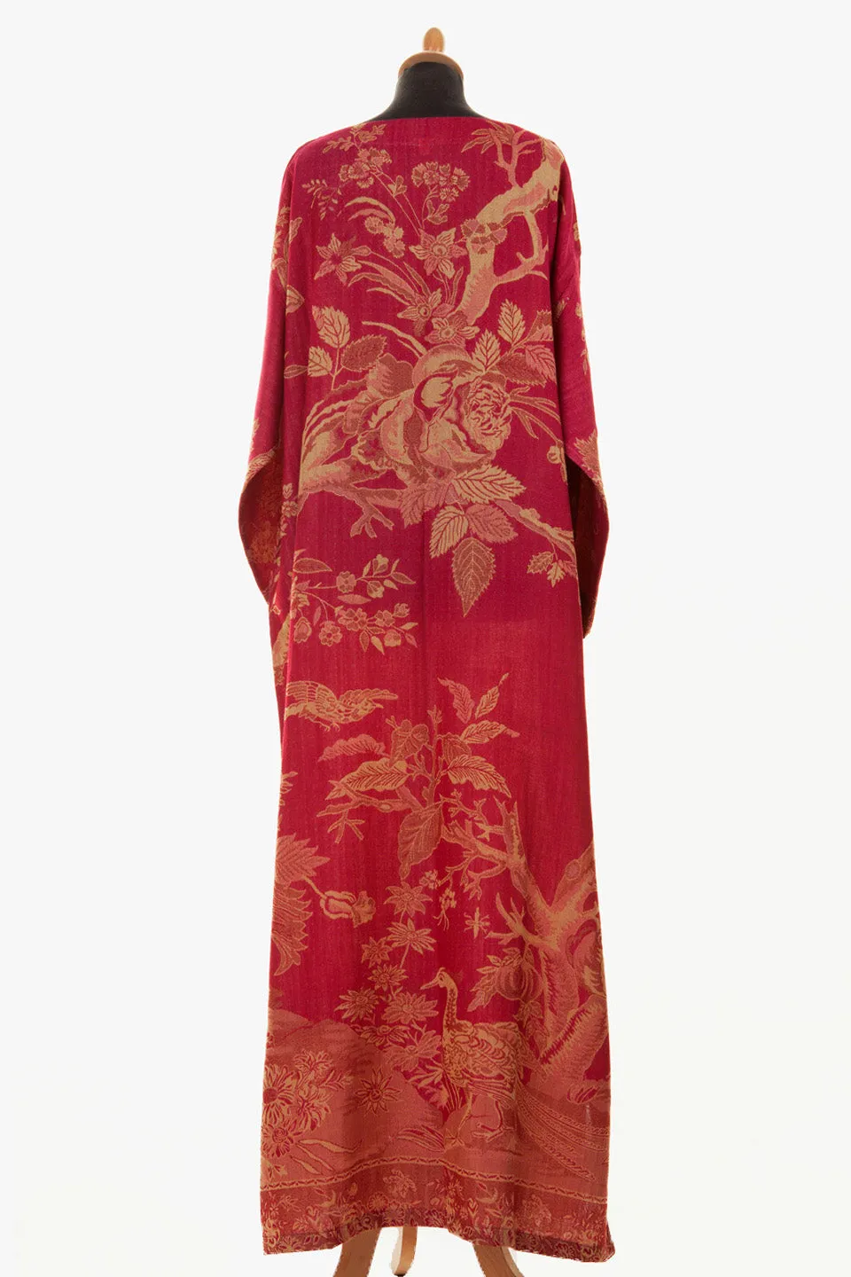 Reversible Dressing Gown in Cardinal Pink