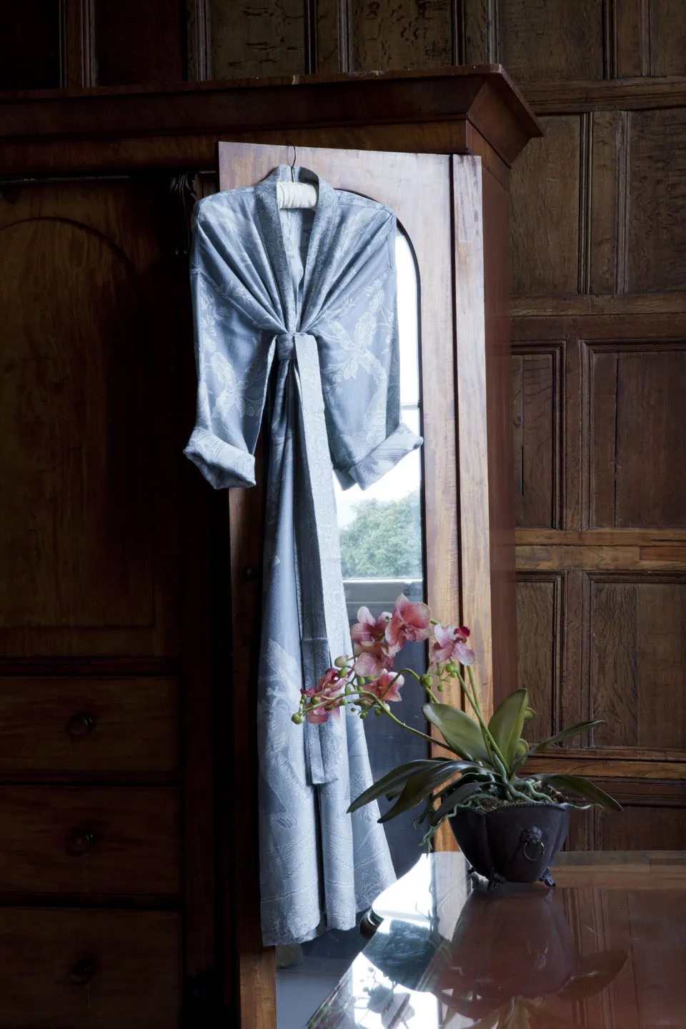 Reversible Dressing Gown in Wedgwood