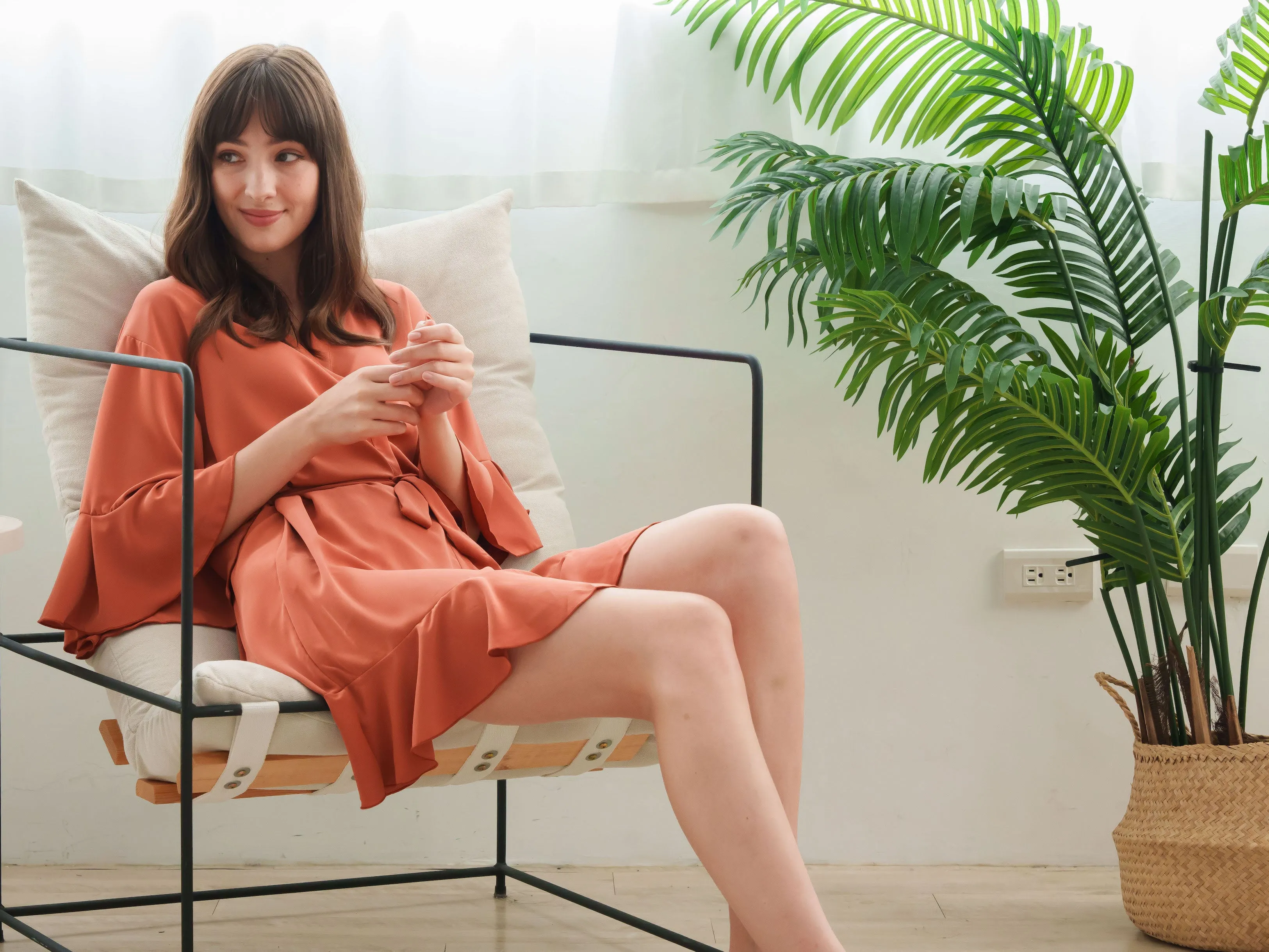 Ruffle Bridal Party Robes in Terracotta