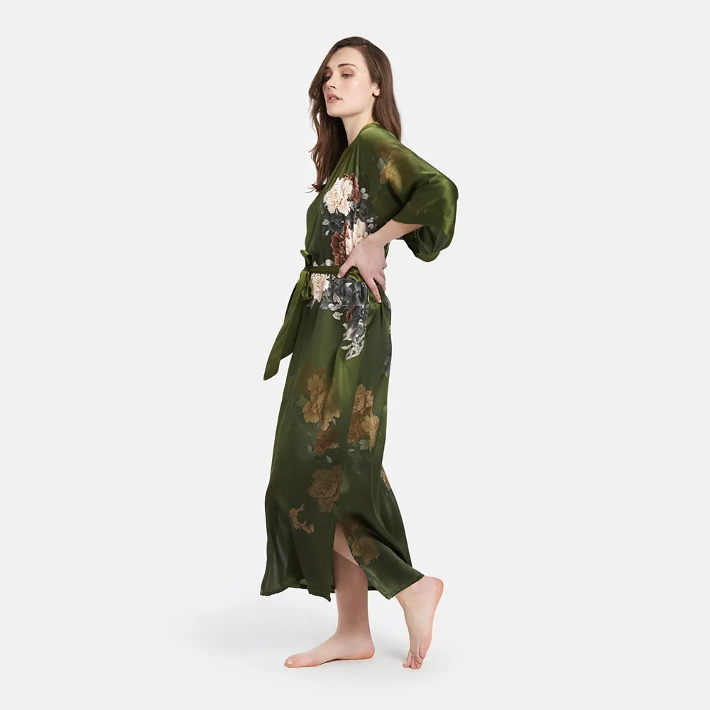 Silk Keina Long Kimono Robe