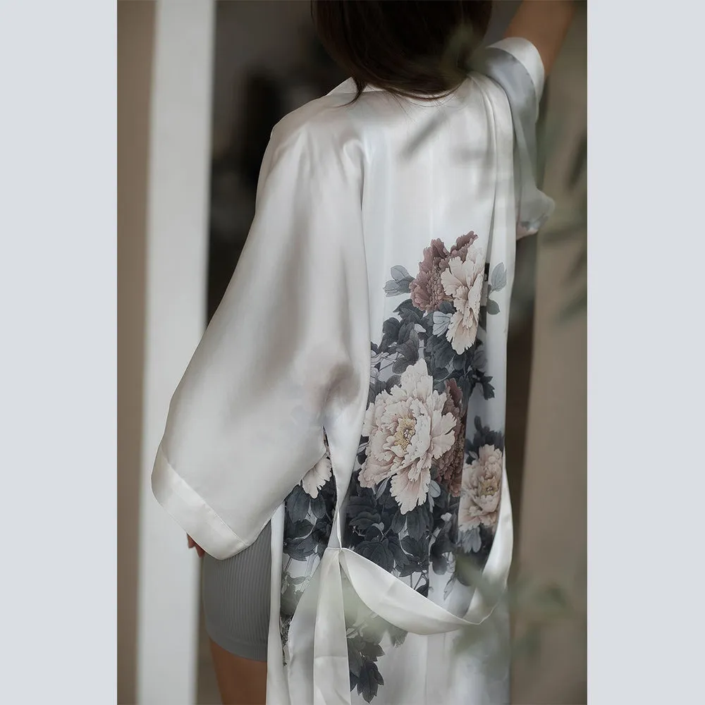 Silk Keina Long Kimono Robe