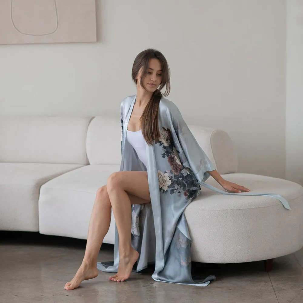 Silk Keina Long Kimono Robe