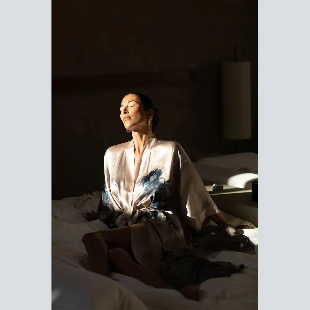 Silk Keina Long Kimono Robe