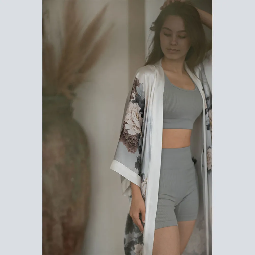 Silk Keina Long Kimono Robe