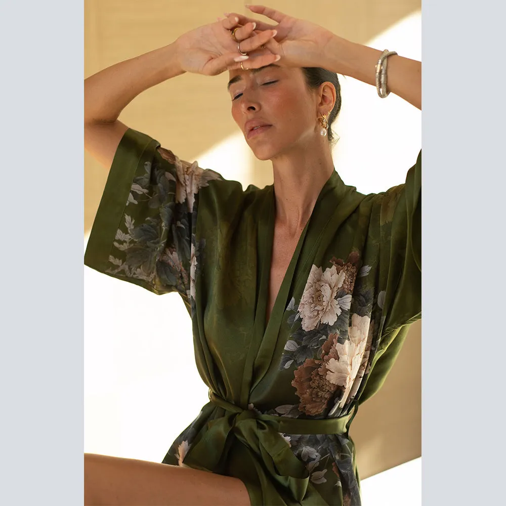 Silk Keina Long Kimono Robe