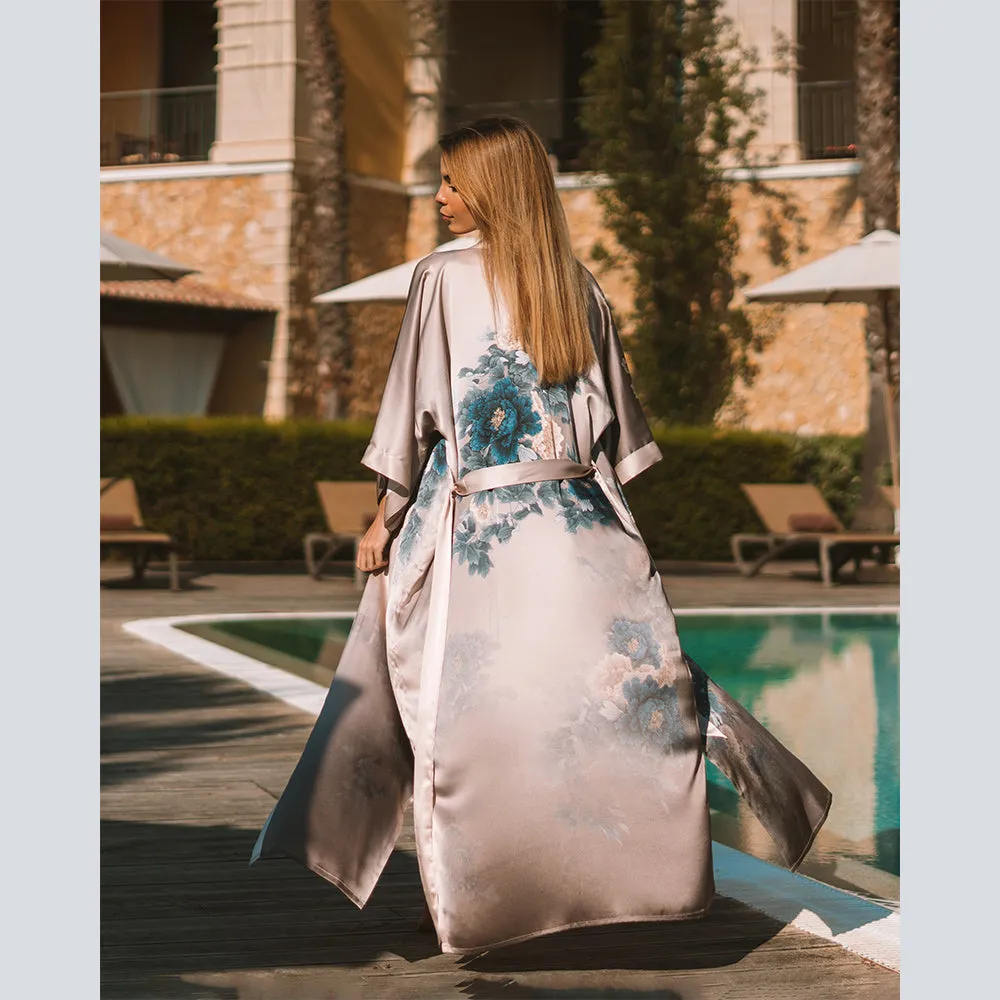 Silk Keina Long Kimono Robe