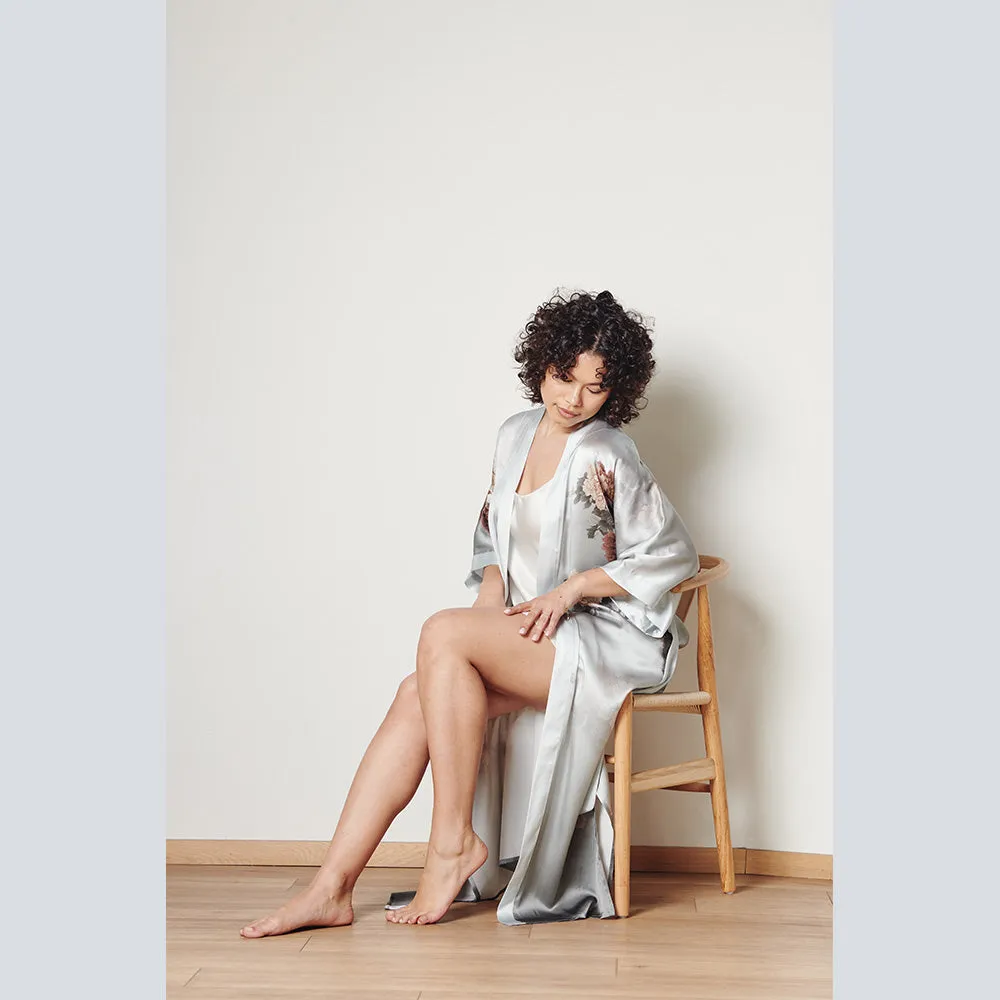 Silk Keina Long Kimono Robe
