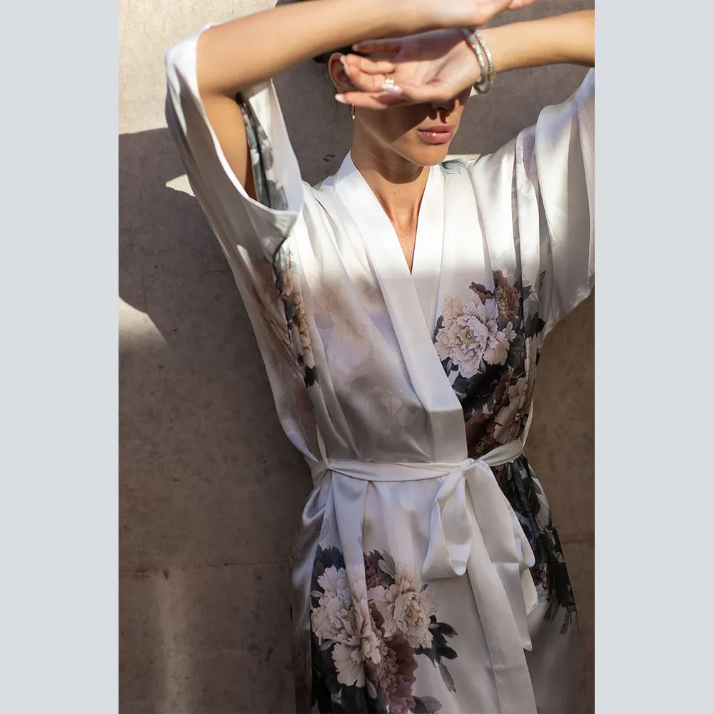Silk Keina Long Kimono Robe