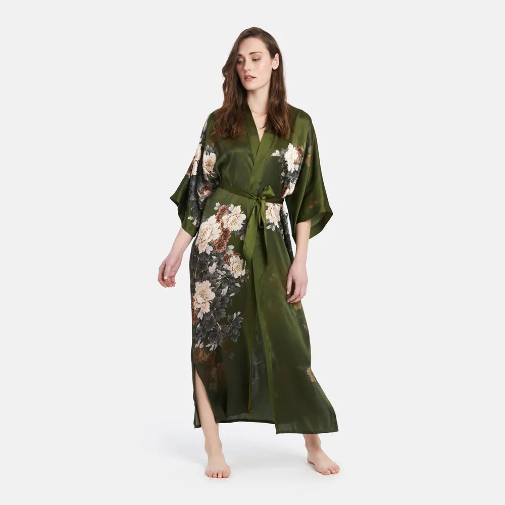 Silk Keina Long Kimono Robe