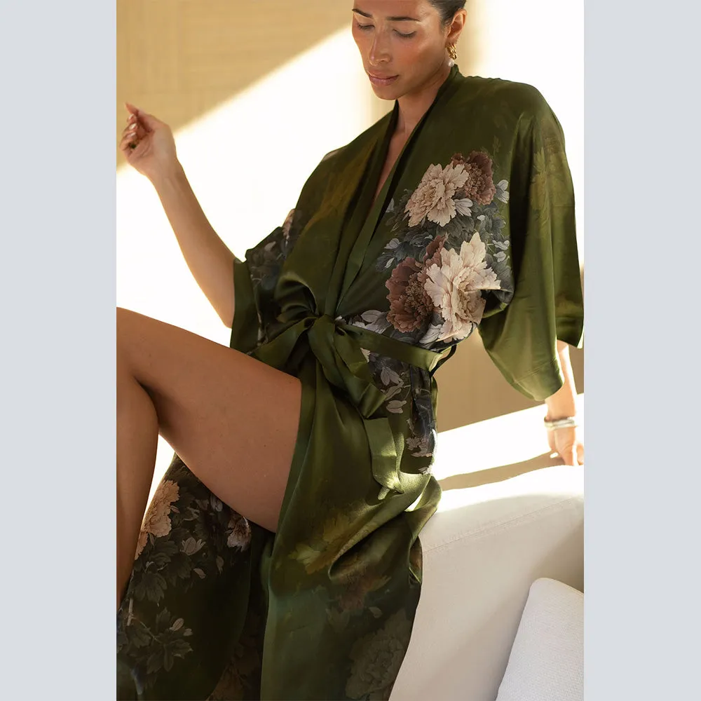 Silk Keina Long Kimono Robe