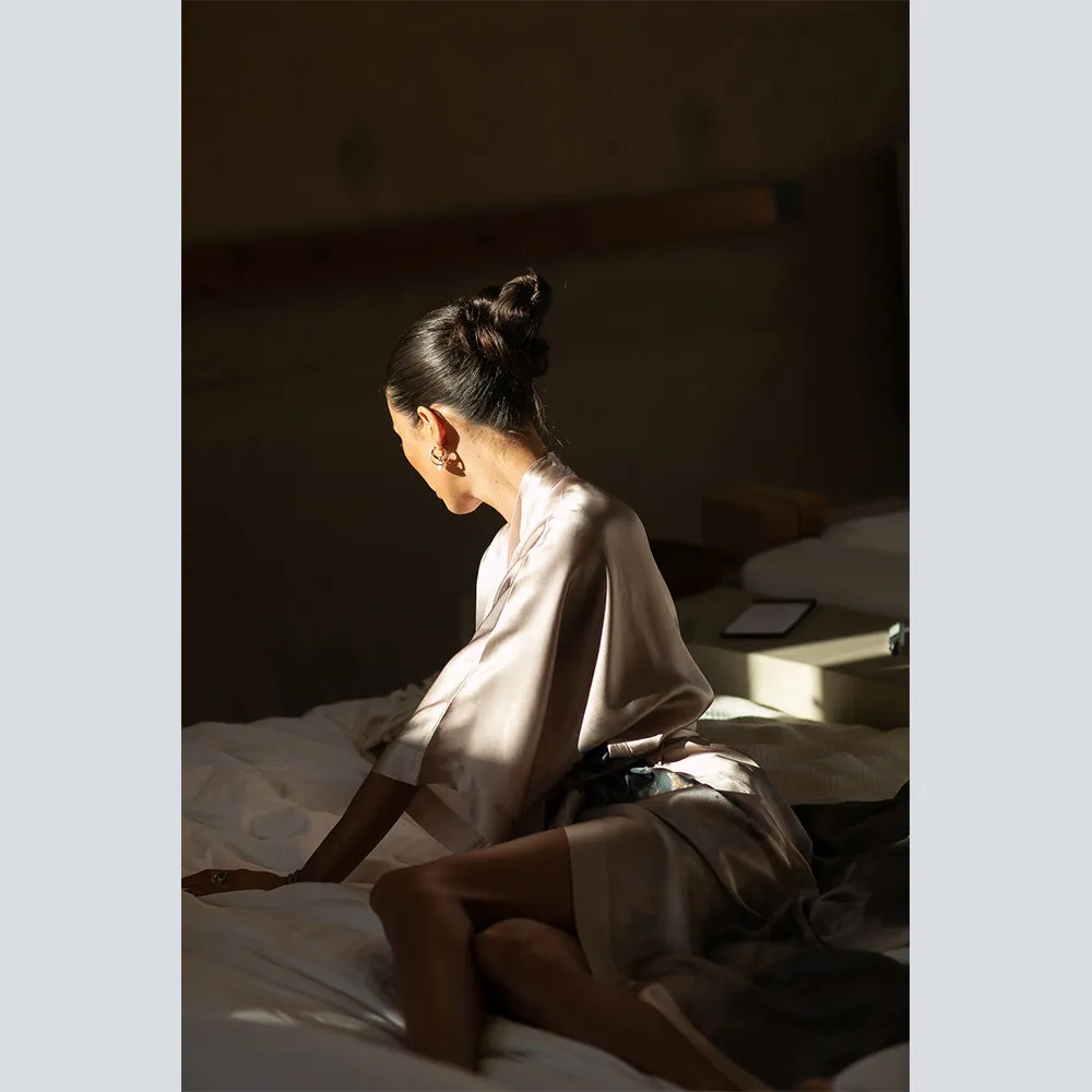 Silk Keina Long Kimono Robe