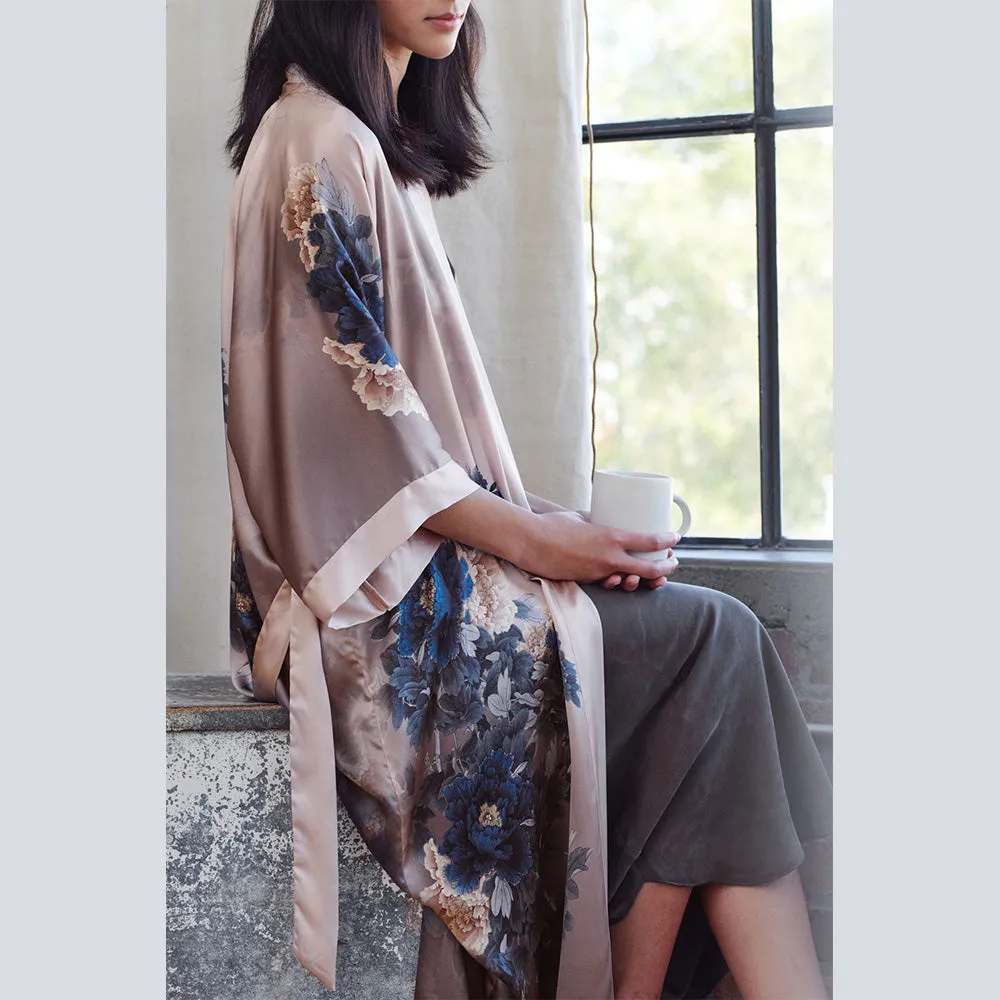 Silk Keina Long Kimono Robe