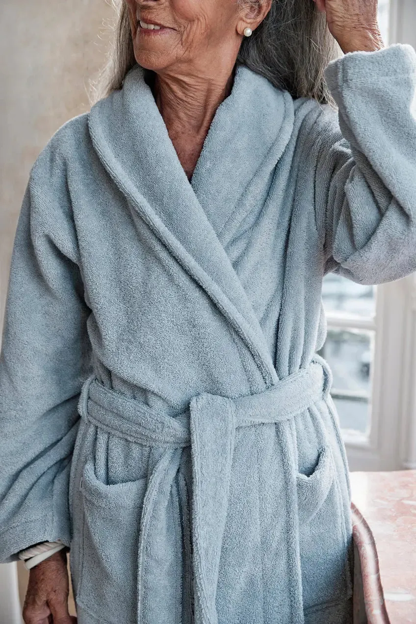 Silver Grey Classic Cotton Bathrobe
