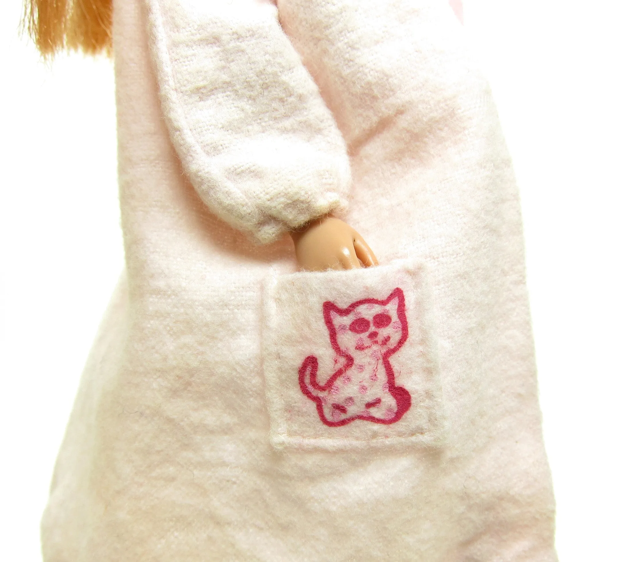 Skipper Dreamtime Robe Pink Flannel Barbie Nightgown #1909