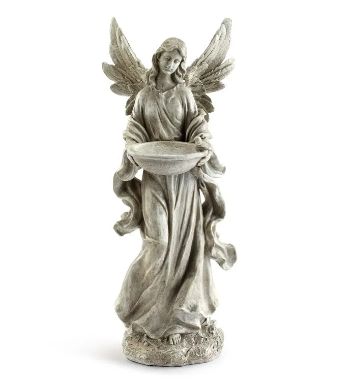 Weathered Angel Bird Feeder