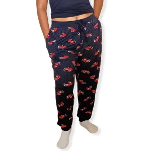 Women Pajama Pants - Black x Red Cars