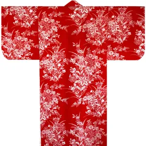 Yukata Robe for Women Lily Red